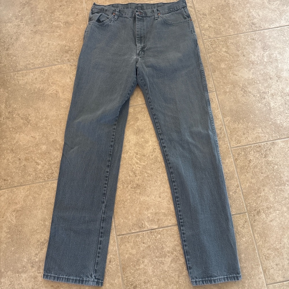 Wrangler AG Men’s Jeans 36x36 100% Cotton Dark Wash Straight‎ Leg Denim